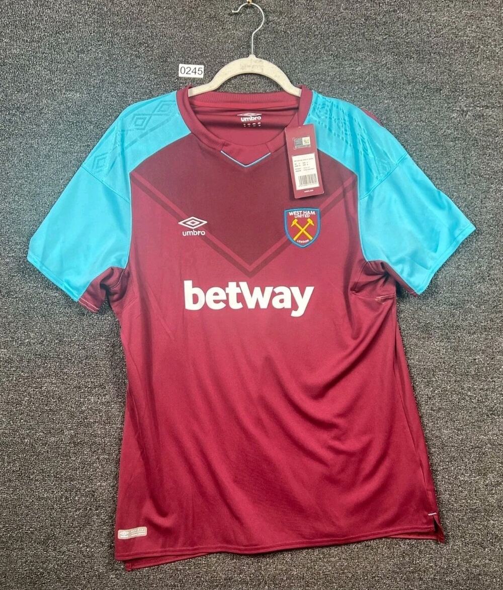 West Ham 2017 2018 Home Shirt Football Soccer Jersey UMBRO Womens Size 14 NWT